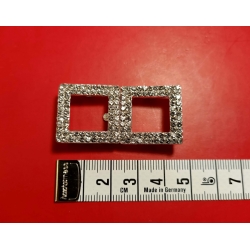 Zapięcie ozdobne kwadrat srebrne